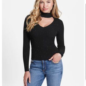 Lea Cutout Sequin Sweater